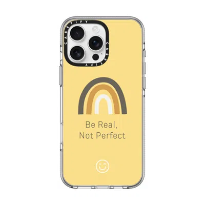 Casetify Iphone 16 Pro Max Case Clear Impact Clear Case Magsafe Compatible  Be Real, Not Perfect  In Metallic