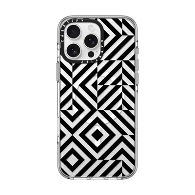 Casetify Iphone 16 Pro Max Case Clear Impact Clear Case Magsafe Compatible  Block Diamond Case  In Transparent