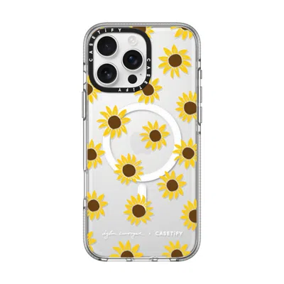 Casetify Iphone 16 Pro Max Case Clear Impact Clear Case Magsafe Compatible  Secret Sunflower  In Transparent