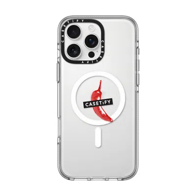 Casetify Iphone 16 Pro Max Case Clear Impact Clear Case Magsafe Compatible  “spicy Hot Pot Only"  In Transparent