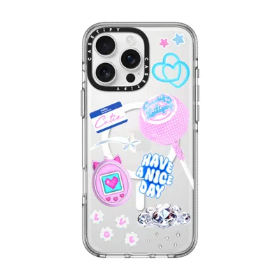 Casetify Iphone 16 Pro Max Case Clear Impact Clear Case Magsafe Compatible  Y2k Collage  In Transparent