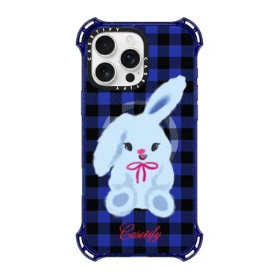Casetify Iphone 16 Pro Max Case Cobalt Blue Bounce Case Magsafe Compatible  Animal,cartoon Bunny With Plaid