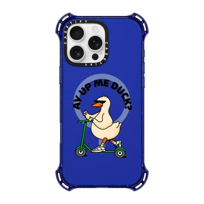 Casetify Iphone 16 Pro Max Case Cobalt Blue Bounce Case Magsafe Compatible  Ay Up Me Duck?