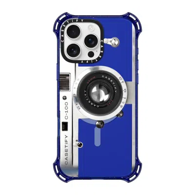 Casetify Iphone 16 Pro Max Case Cobalt Blue Bounce Case Magsafe Compatible  Camera Case - Retro