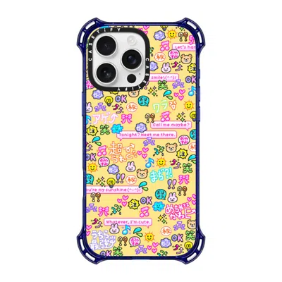 Casetify Iphone 16 Pro Max Case Cobalt Blue Bounce Case Magsafe Compatible  Emoji Paradise