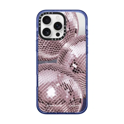 Casetify Iphone 16 Pro Max Case Glitter Indigo Impact Case Magsafe Compatible  Alisha Marie Disco Baby Case C
