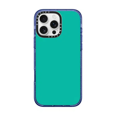 Casetify Iphone 16 Pro Max Case Glitter Indigo Impact Case Magsafe Compatible  Mint Green