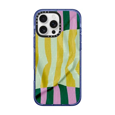 Casetify Iphone 16 Pro Max Case Glitter Indigo Impact Case Magsafe Compatible  Pattern Afternoon At Capri