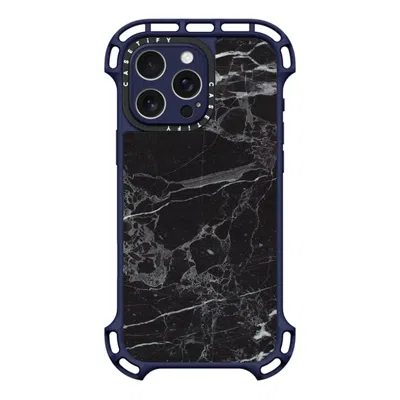 Casetify Iphone 16 Pro Max Case Indigo Ultra Bounce Case Magsafe Compatible  Black Marble  In Purple