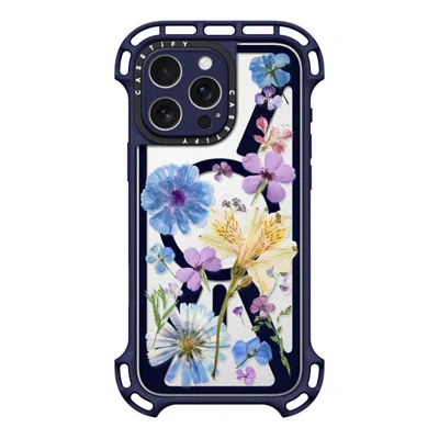 Casetify Iphone 16 Pro Max Case Indigo Ultra Bounce Case Magsafe Compatible  Floral,floral,nature Pressed Flo In Purple