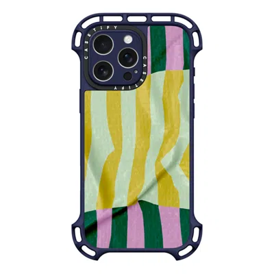 Casetify Iphone 16 Pro Max Case Indigo Ultra Bounce Case Magsafe Compatible  Pattern Afternoon At Capri In Purple