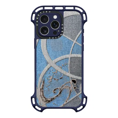 Casetify Iphone 16 Pro Max Case Indigo Ultra Bounce Case Magsafe Compatible  Surrealism Cyber Denim In Purple