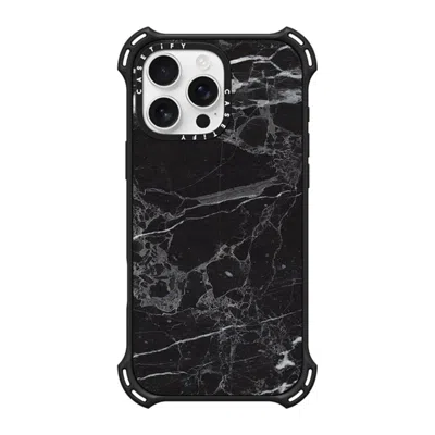 Casetify Iphone 16 Pro Max Case Matte Black Bounce Case Magsafe Compatible  Black Marble