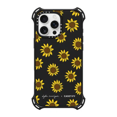 Casetify Iphone 16 Pro Max Case Matte Black Bounce Case Magsafe Compatible  Secret Sunflower  In Green