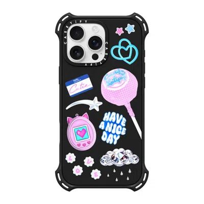 Casetify Iphone 16 Pro Max Case Matte Black Bounce Case Magsafe Compatible  Y2k Collage