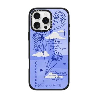 Casetify Iphone 16 Pro Max Case Matte Black Impact Case  Baby Blue