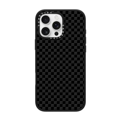 Casetify Iphone 16 Pro Max Case Matte Black Impact Case  Checker Case