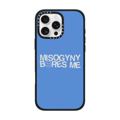Casetify Iphone 16 Pro Max Case Matte Black Impact Case Magsafe Compatible  Misogyny Bores Me
