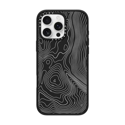 Casetify Iphone 16 Pro Max Case Matte Black Impact Case Magsafe Compatible  Nature,pattern Topography Map