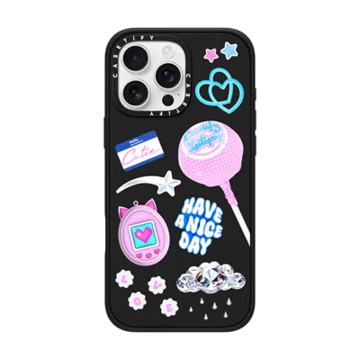 Casetify Iphone 16 Pro Max Case Matte Black Impact Case Magsafe Compatible  Y2k Collage