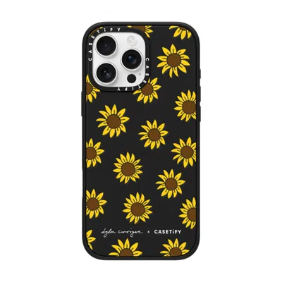 Casetify Iphone 16 Pro Max Case Matte Black Impact Case  Secret Sunflower