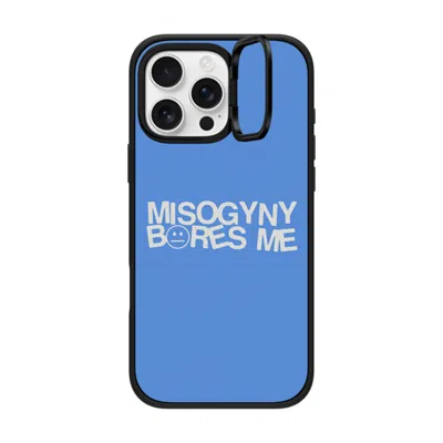 Casetify Iphone 16 Pro Max Case Matte Black Impact Ring Stand Case Magsafe Compatible  Misogyny Bores Me Case