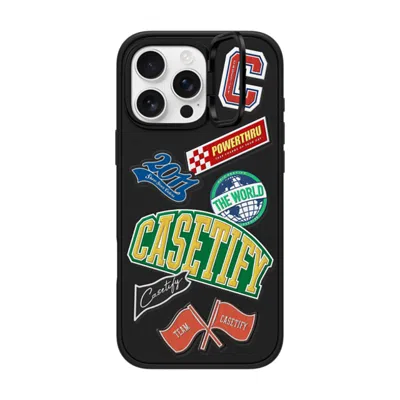 Casetify Iphone 16 Pro Max Case Matte Black Impact Ring Stand Case Magsafe Compatible  Y2k  Universit
