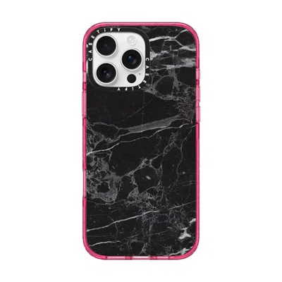 Casetify Iphone 16 Pro Max Case Pink Fizz Impact Case Magsafe Compatible  Black Marble
