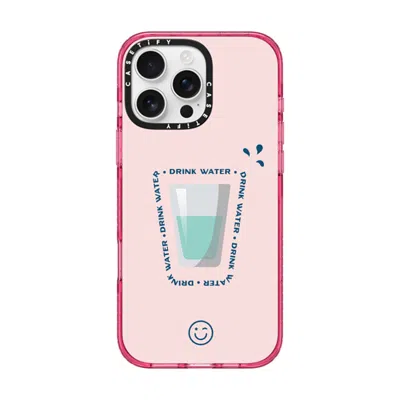 Casetify Iphone 16 Pro Max Case Pink Fizz Impact Case Magsafe Compatible  Hydrate Then Dominate