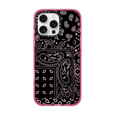Casetify Iphone 16 Pro Max Case Pink Fizz Impact Case Magsafe Compatible  Paisley Case - Black