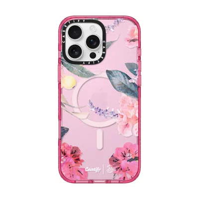Casetify Iphone 16 Pro Max Case Pink Fizz Impact Case Magsafe Compatible  Spring Design #2 - Floral Garden Ca