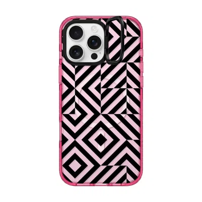 Casetify Iphone 16 Pro Max Case Pink Impact Ring Stand Case Magsafe Compatible  Block Diamond Case