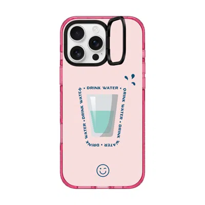 Casetify Iphone 16 Pro Max Case Pink Impact Ring Stand Case Magsafe Compatible  Hydrate Then Dominate Casetif In Orange