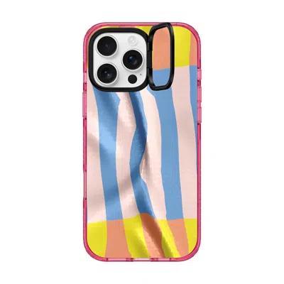 Casetify Iphone 16 Pro Max Case Pink Impact Ring Stand Case Magsafe Compatible  Pattern Afternoon At Bondi