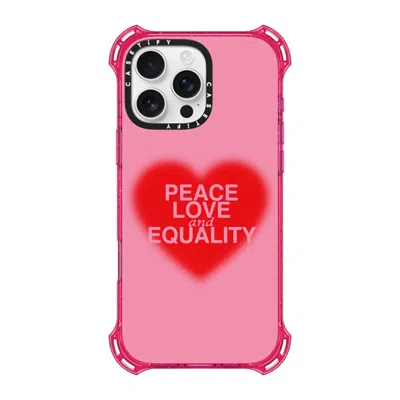 Casetify Iphone 16 Pro Max Case Primrose Pink Bounce Case Magsafe Compatible  Peace Love And Equality Casetif In Pattern