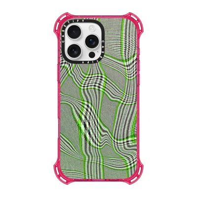 Casetify Iphone 16 Pro Max Case Primrose Pink Bounce Case Magsafe Compatible  Surrealism Distorted Plaid - Gr