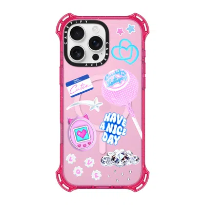 Casetify Iphone 16 Pro Max Case Primrose Pink Bounce Case Magsafe Compatible  Y2k Collage