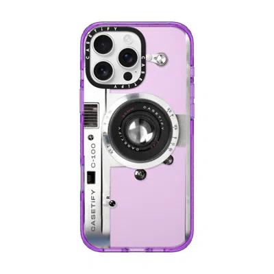 Casetify Iphone 16 Pro Max Case Purple Impact Case  Camera Case - Retro