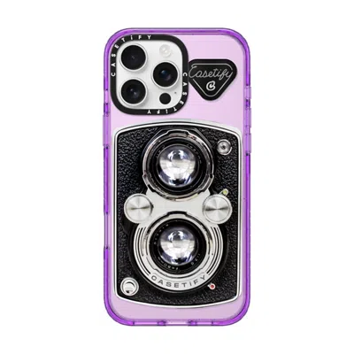 Casetify Iphone 16 Pro Max Case Purple Impact Case  Camera Case - Vintage  In Pink
