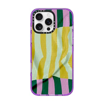 Casetify Iphone 16 Pro Max Case Purple Impact Case Magsafe Compatible  Pattern Afternoon At Capri