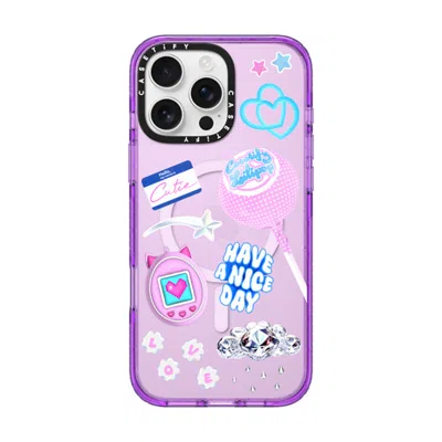 Casetify Iphone 16 Pro Max Case Purple Impact Case Magsafe Compatible  Y2k Collage