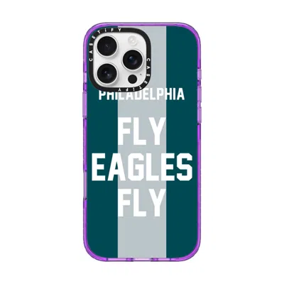 Casetify Iphone 16 Pro Max Case Purple Impact Case  Superbowl - Fly Eagles Fly
