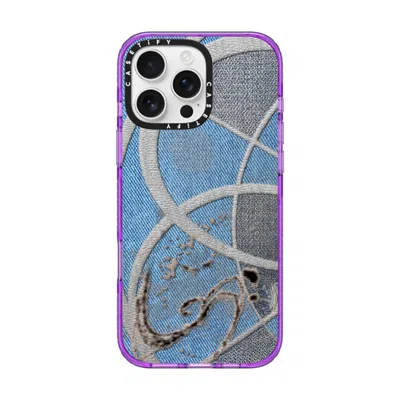 Casetify Iphone 16 Pro Max Case Purple Impact Case  Surrealism Cyber Denim