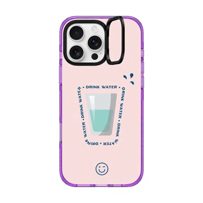 Casetify Iphone 16 Pro Max Case Purple Impact Ring Stand Case Magsafe Compatible  Hydrate Then Dominate Caset