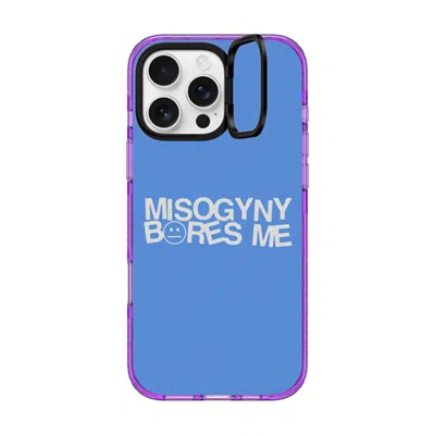 Casetify Iphone 16 Pro Max Case Purple Impact Ring Stand Case Magsafe Compatible  Misogyny Bores Me