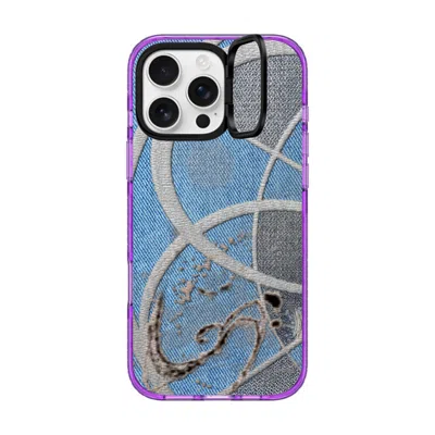 Casetify Iphone 16 Pro Max Case Purple Impact Ring Stand Case Magsafe Compatible  Surrealism Cyber Denim