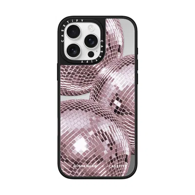 Casetify Iphone 16 Pro Max Case Silver On Black Mirror Case Magsafe Compatible  Alisha Marie Disco Baby Case 