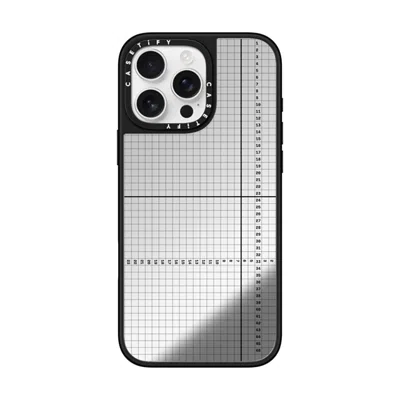 Casetify Iphone 16 Pro Max Case Silver On Black Mirror Case Magsafe Compatible  Metrics