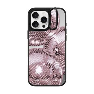 Casetify Iphone 16 Pro Max Case Silver On Black Mirror Ring Stand Case Magsafe Compatible  Alisha Marie Disco