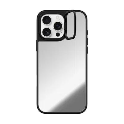 Casetify Iphone 16 Pro Max Case Silver On Black Mirror Ring Stand Case Magsafe Compatible  _iphone5.8